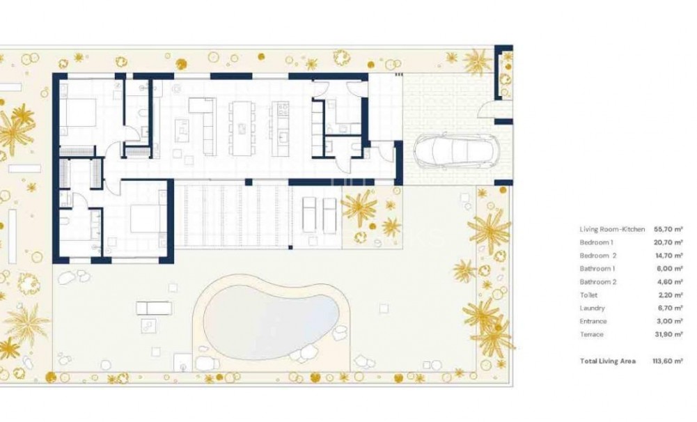 New Build · Villa · BAÑOS Y MENDIGO · Altaona Golf