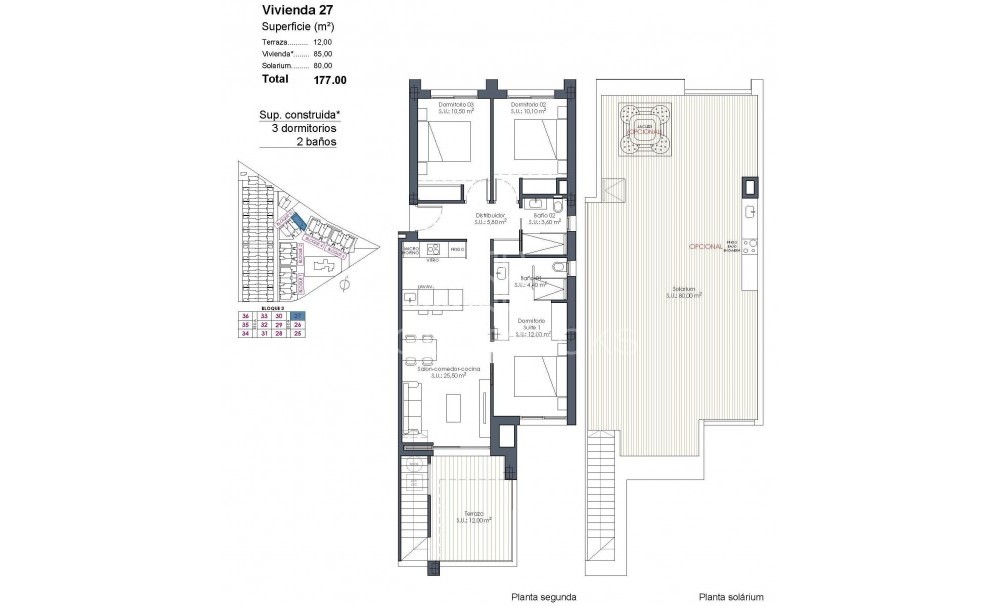 Nieuwbouw · Penthouse · Los Alcazares · Serena Golf