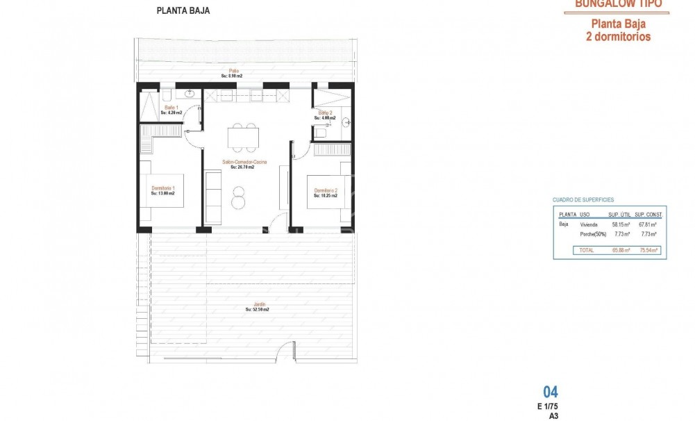 Nybyggnation · Bungalow · Alhama de Murcia · Condado de Alhama